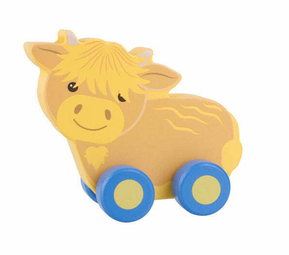 Scottish Push Toy Highland Cow