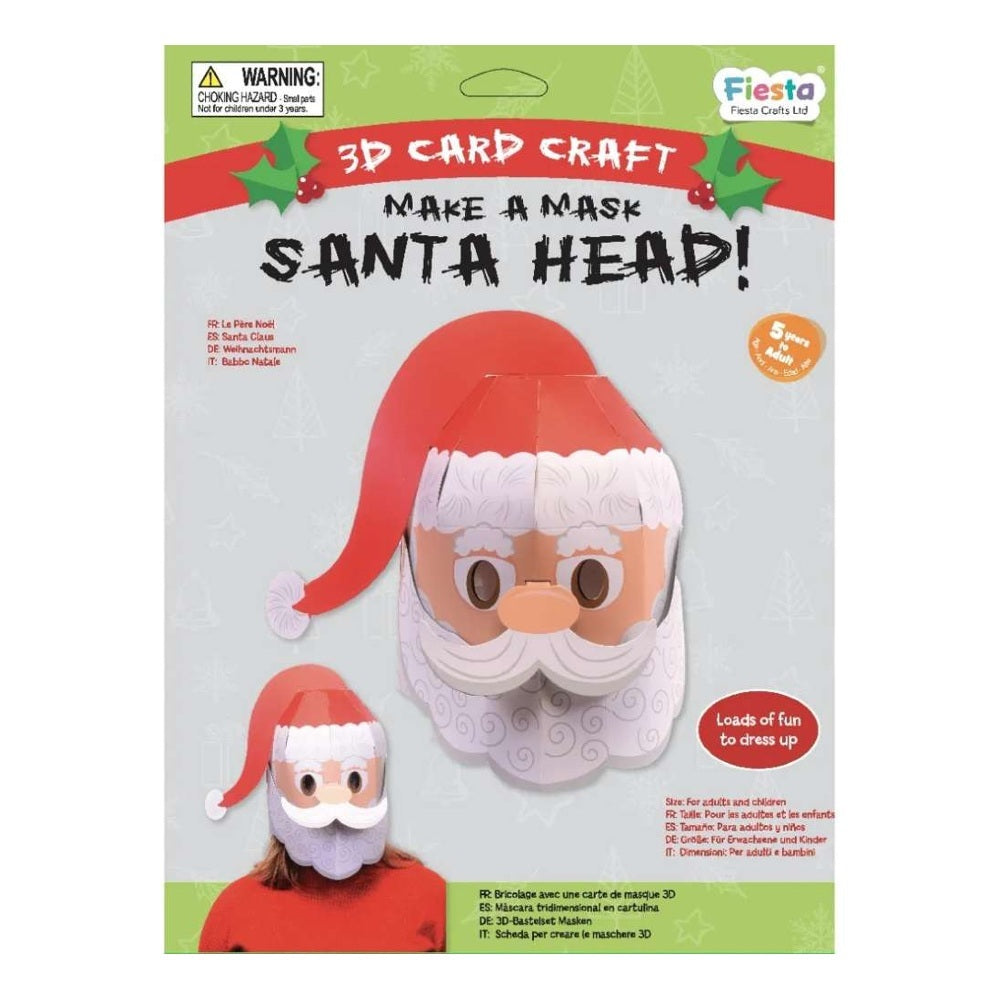 Make A Mask Santa Head! 3D Card Craft