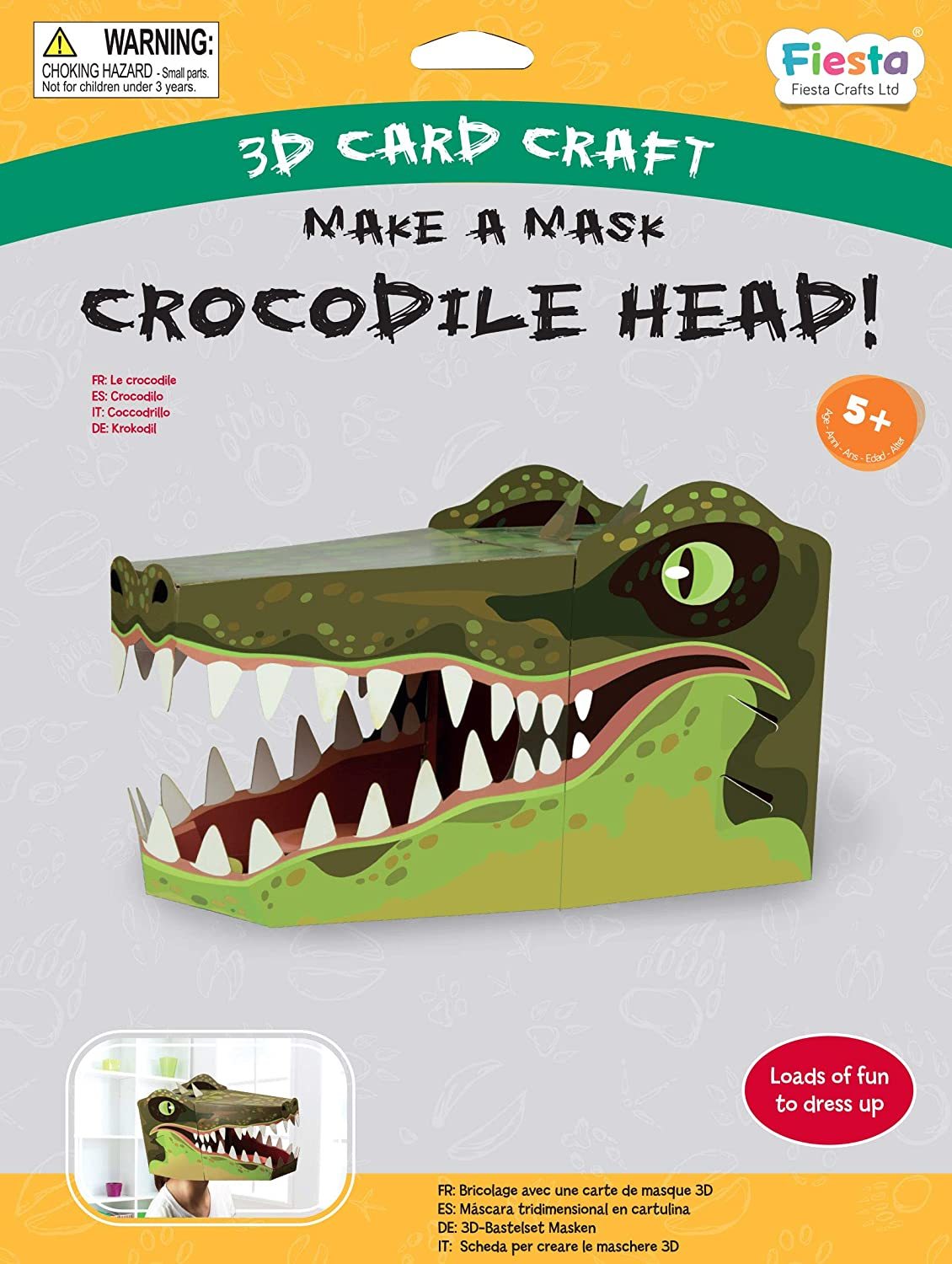 Make A Mask Crocodile Head! 3D Card Craft