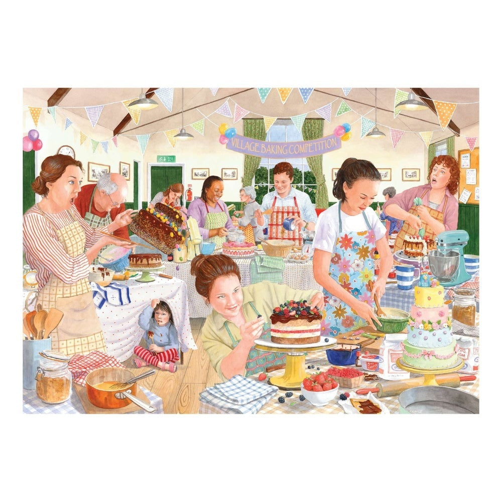 Image of the House of puzzles jigsaw Baking Stars, with lots of people at a baking competition