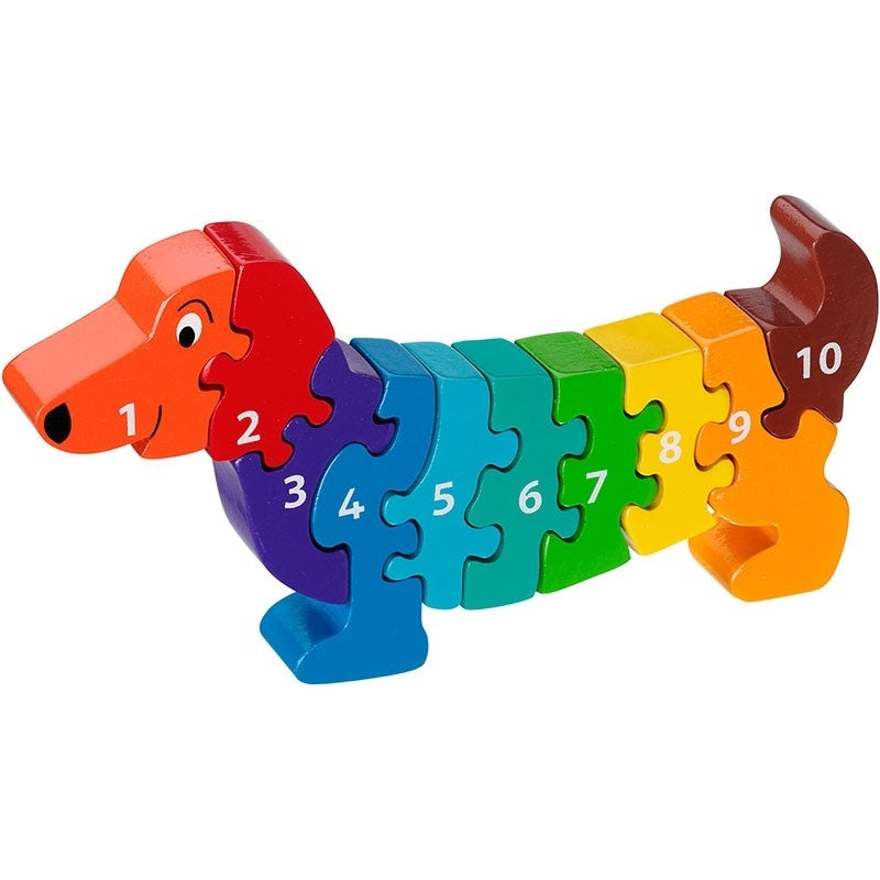 Wooden Dog 1-10 Jigsaw