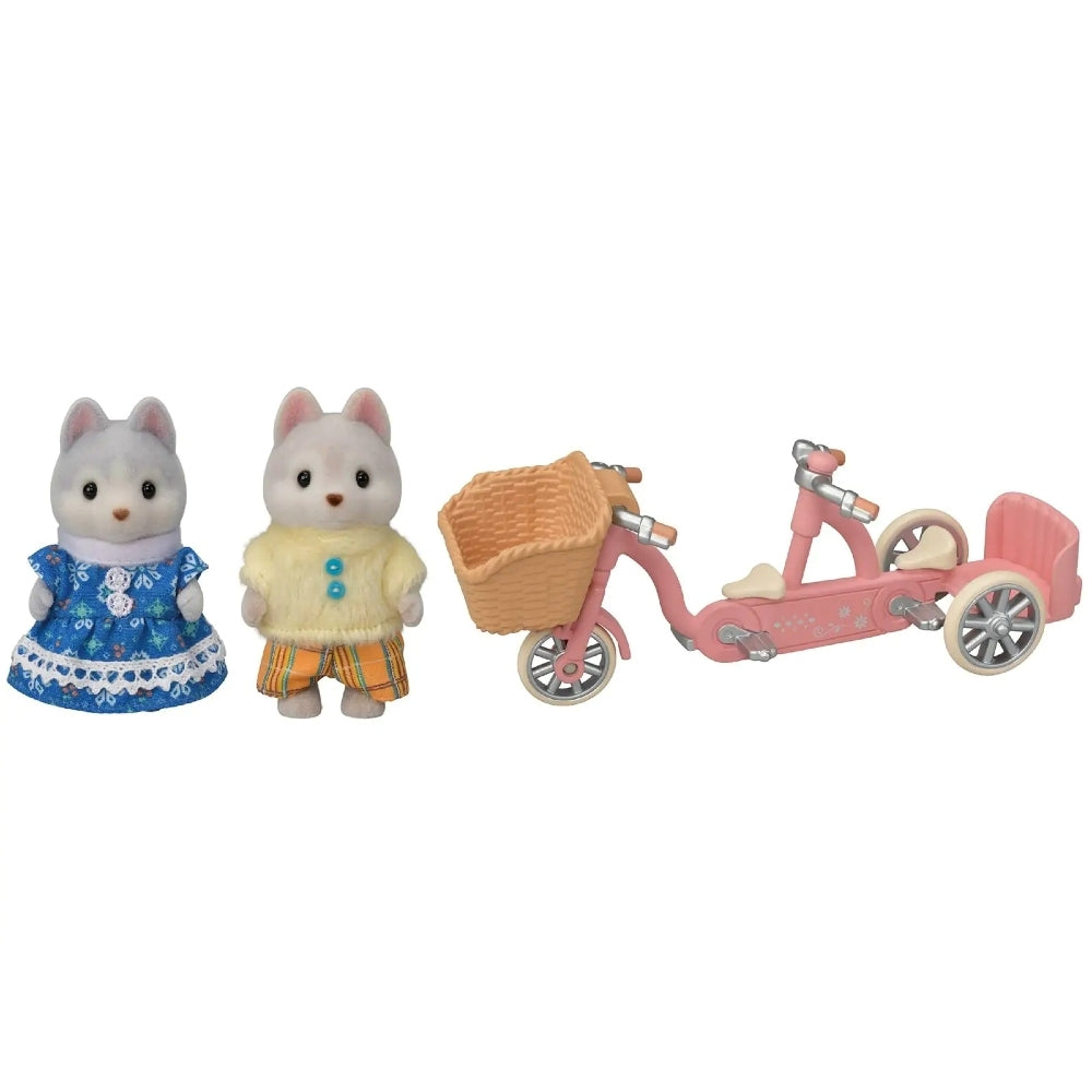 Sylvanian Tandem Cycling Set Huskies 5637