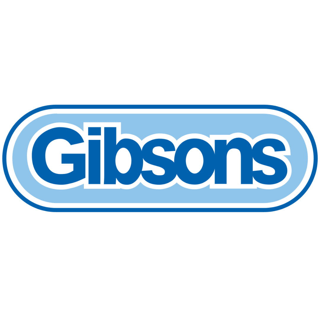 White and Blue logo for Gibsons