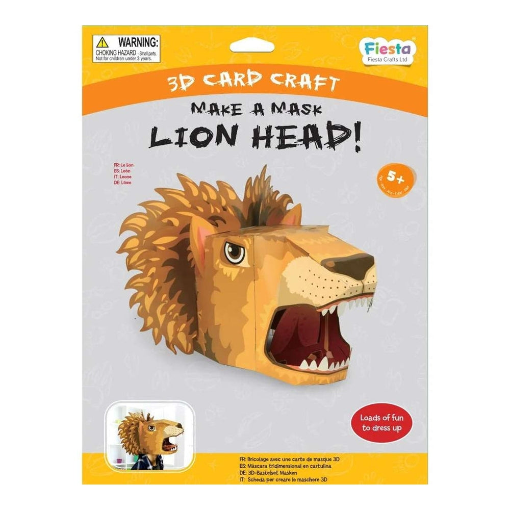 Packaging for the fiesta craft make a mask lion head kit
