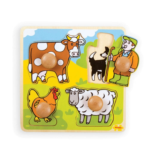 BigJigs My First Wooden Peg Puzzle Farm
