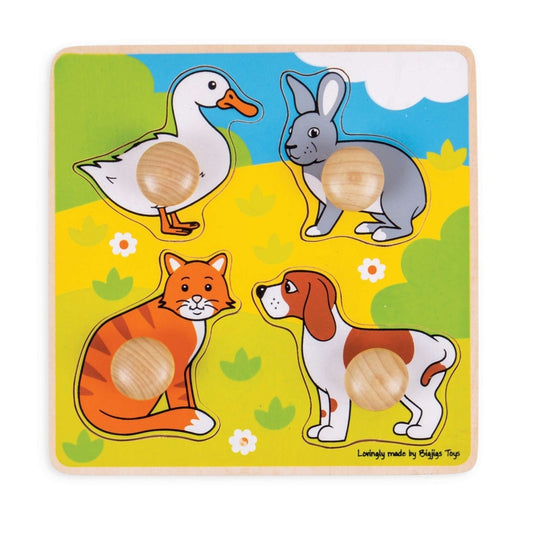 BigJigs My First Wooden Peg Puzzle Pets