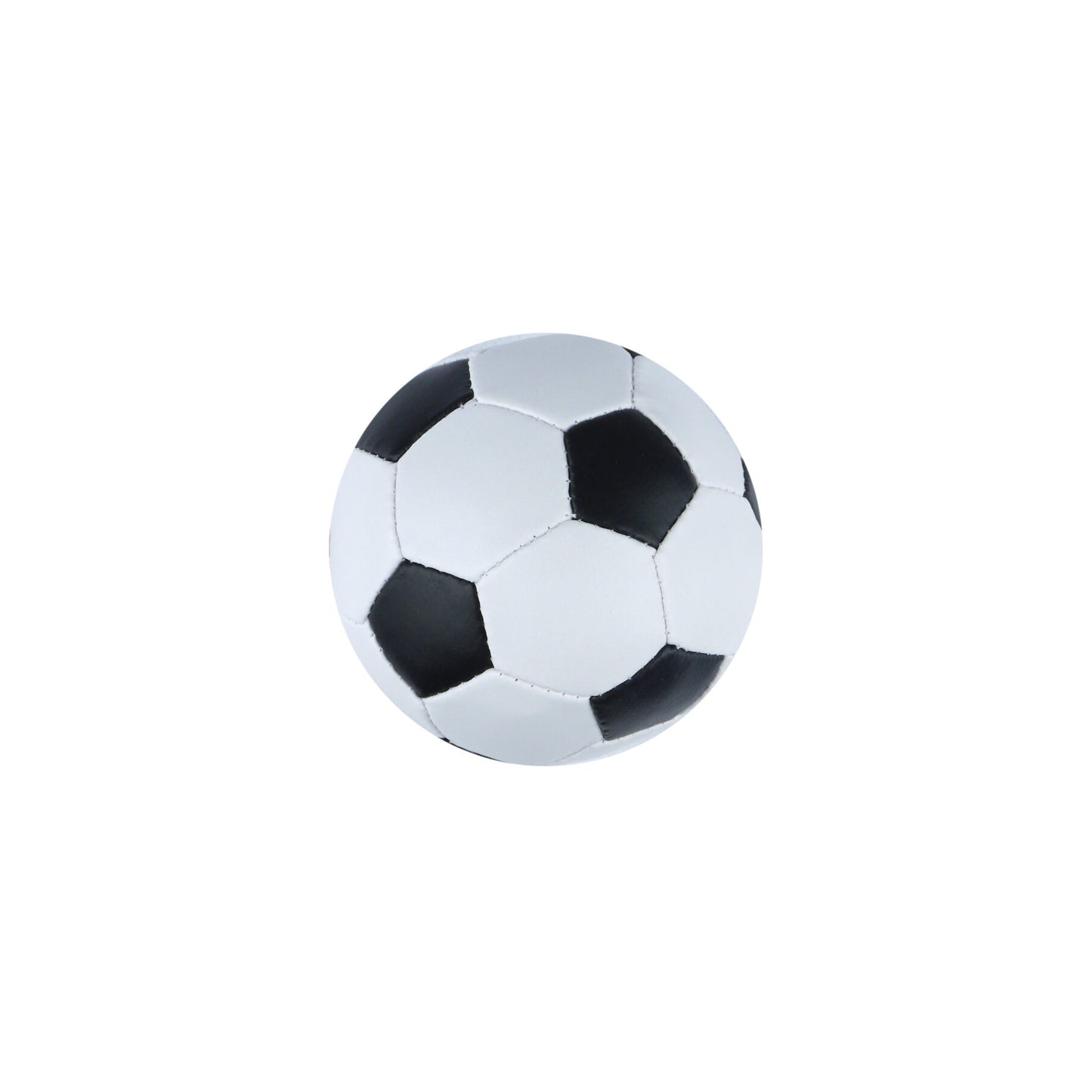 Image of a soft black and white football on a white background