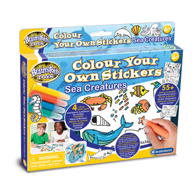 Colour Your Own Stickers Sea Creatures