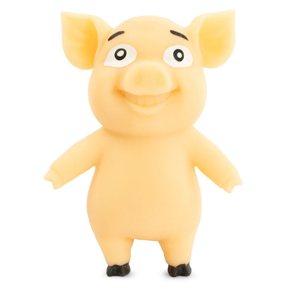 Stretchy toy pig from Keycraft on a white background