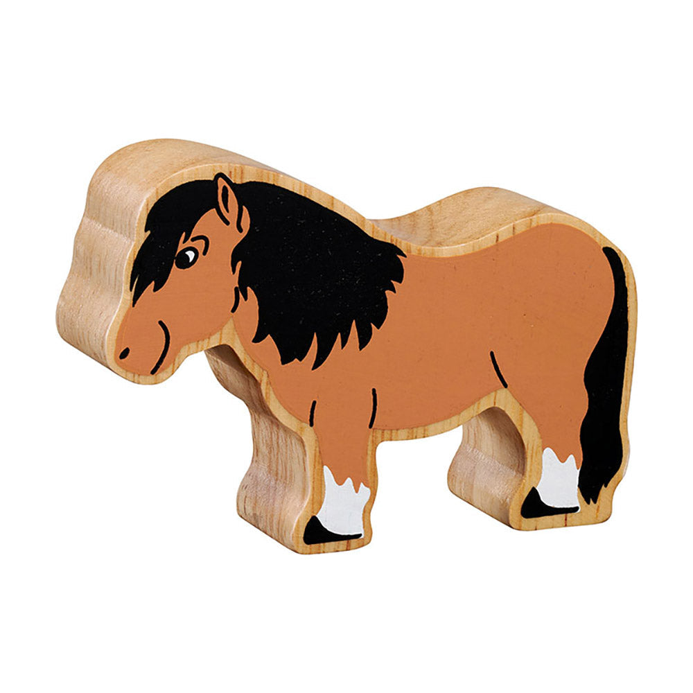 A solid wooden Shetland pony animal figure from Lanka Kade