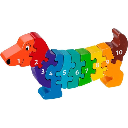 Wooden Dog 1-10 Jigsaw