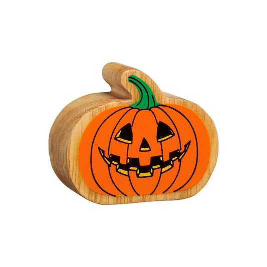 Wooden Spooky Figure Pumpkin