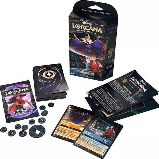 Lorcana Rise of the Floodborn Starter Deck Amber and Sapphire