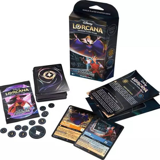 Sale Lorcana Rise of the Floodborn Starter Deck Amber and Sapphire