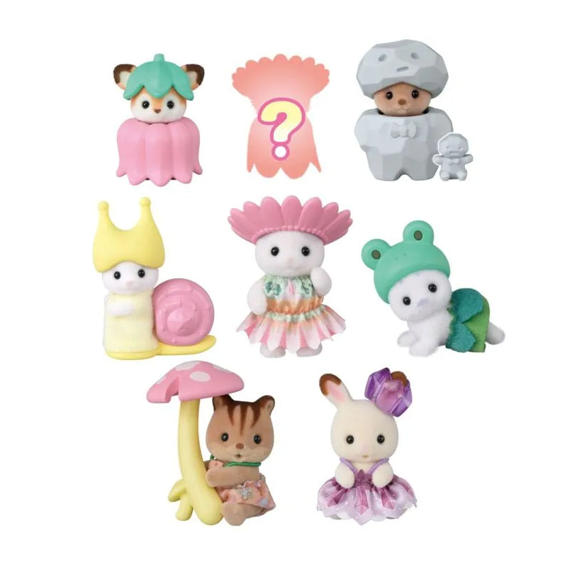 Sylvanian Families Baby Woodland Fairy Costume Series characters on a white background