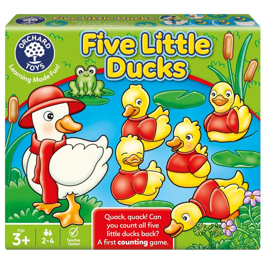 Box for the orchard toys childrens game five little ducks