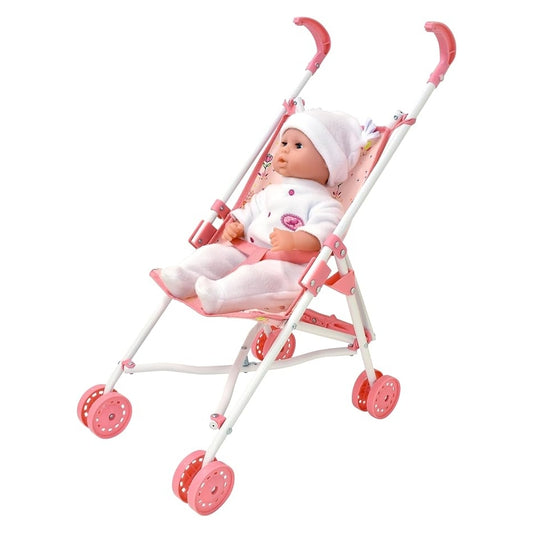 DollsWorld Folding Stroller Flowers