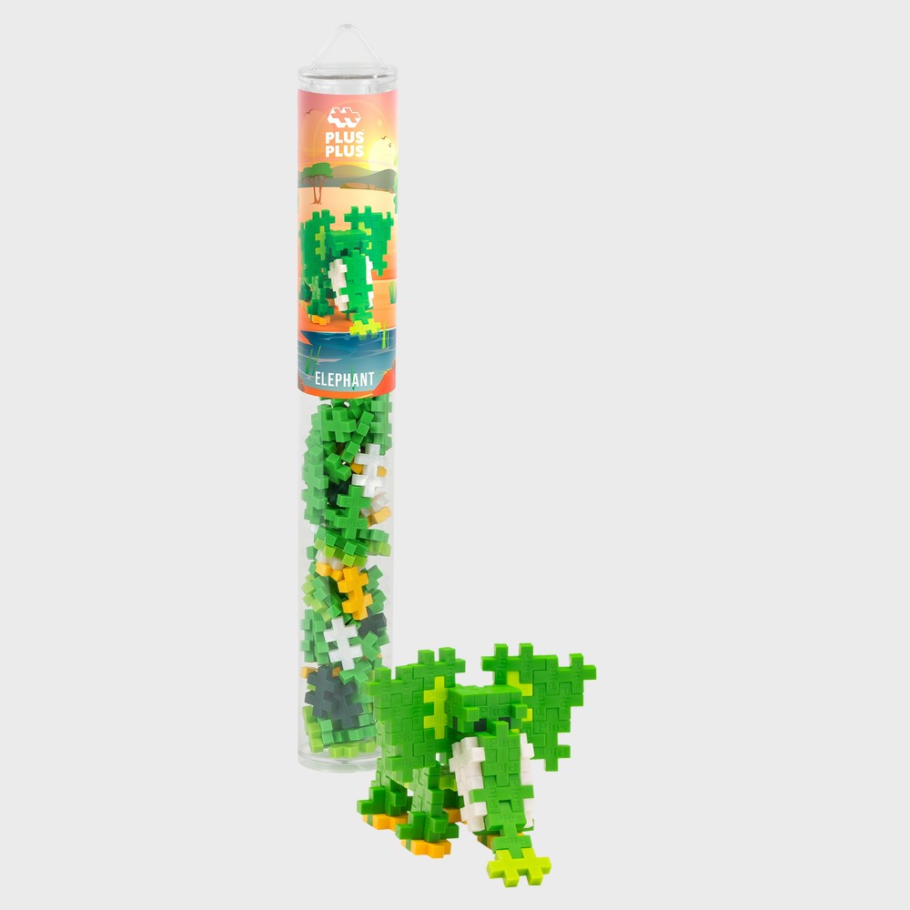 Plus-Plus Elephant - 100pcs tube - 5yrs+ main image 1