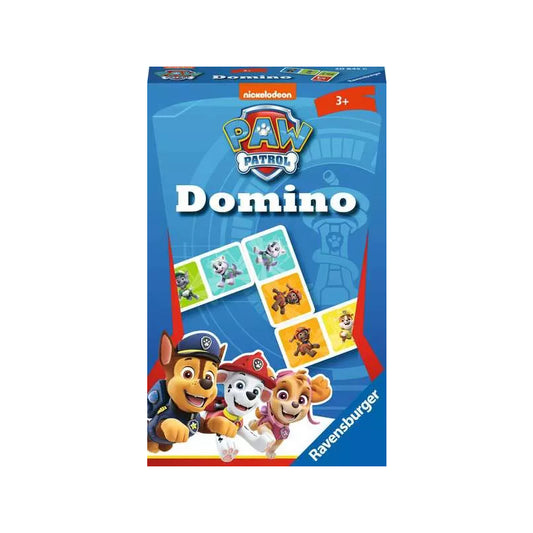 Box for the ravensburger domino game themed on Paw Patrol