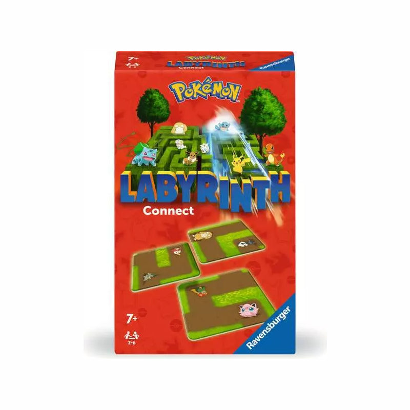 Box for the Pokemon themed Labyrinth Connect tile game from Ravensburger