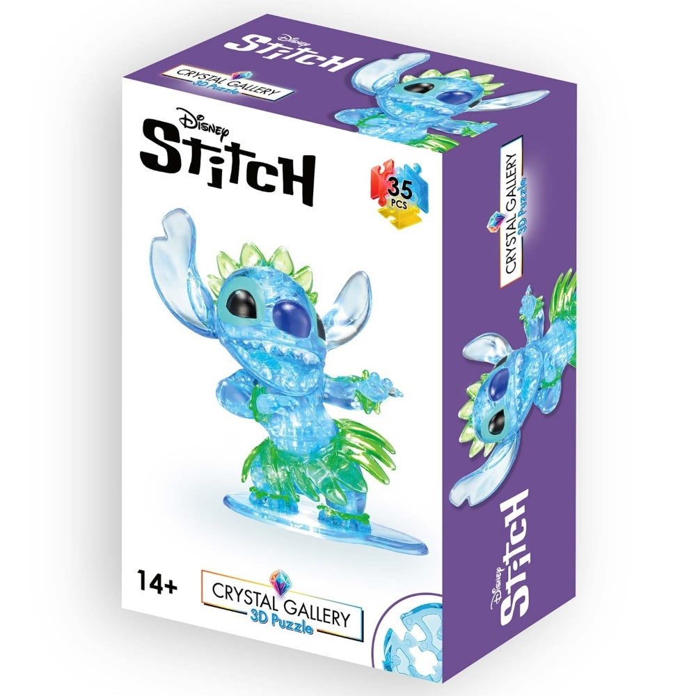 box for collectable Disney Hula Stitch Crystal Gallery 3d buildable puzzle