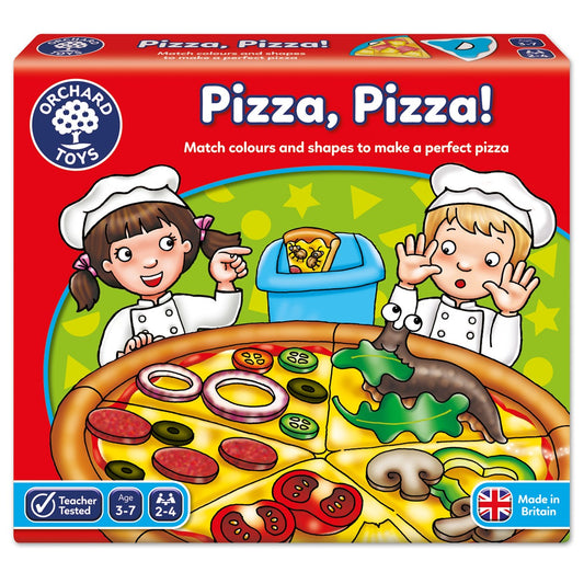 Box for orchard toys childrens game pizza pizza