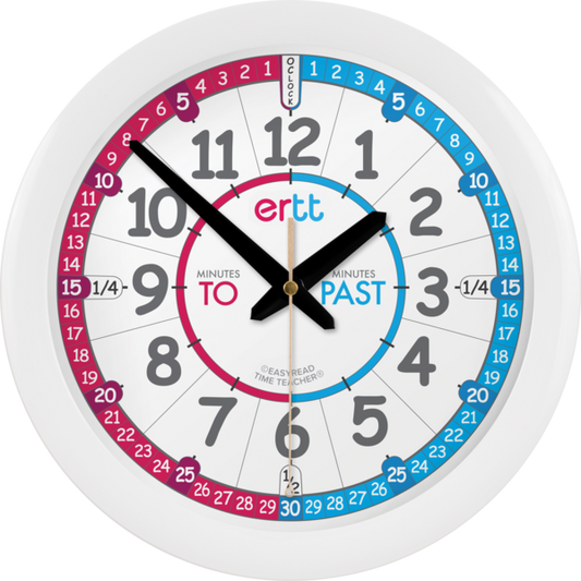 EasyRead Red and Blue Wall Clock