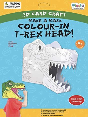 Make A Mask Colour-in T-Rex Head! 3D Card Craft