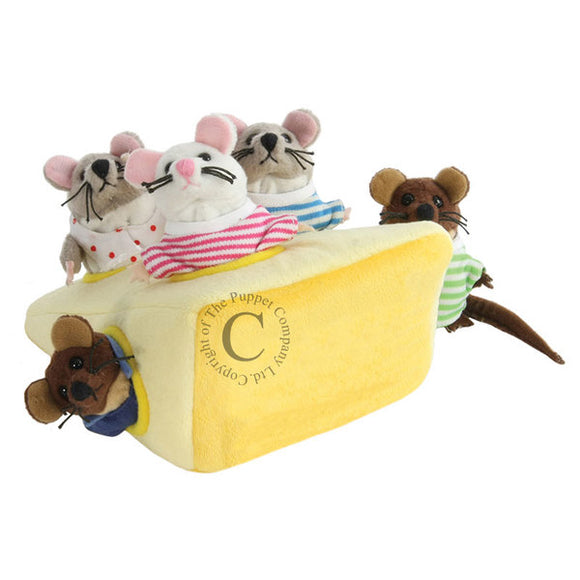 Hide-Away Mouse Family in Cheese