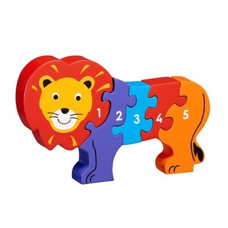 Wooden Number Puzzle Lion 1-5